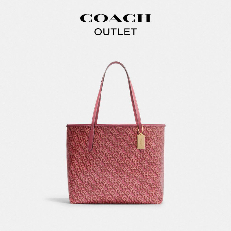 coach /蔻驰奥莱经典标志托特包 COACHoutlet女士包袋