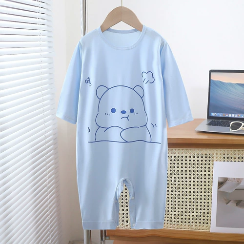 Детский летний тонкий комбинезон, пижама подходит для мужчин и женщин для девочек