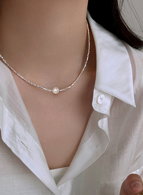 碎银子项链2024新款爆款锁骨链