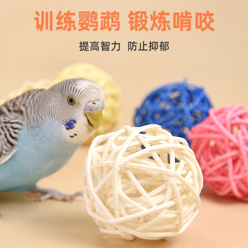 鹦鹉藤球玩具虎皮玄风鹦鹉啃咬玩具训练磨牙互动玩具鸟用品大全,淘宝优惠券,粉丝福利购,淘宝优惠卷