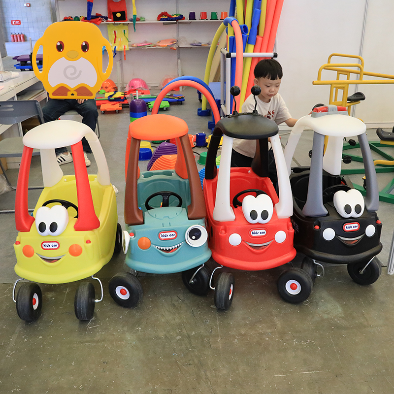 幼儿园公主车小房车淘气堡助力滑行扭扭消防车儿童游戏玩具车警车 - 图0