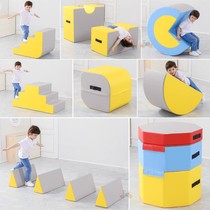 Etag Software Childrens Sensory Training Equipment Body Intelligent Early Education Sports Combined Steps Cross Bar Jumping Box Octacorner