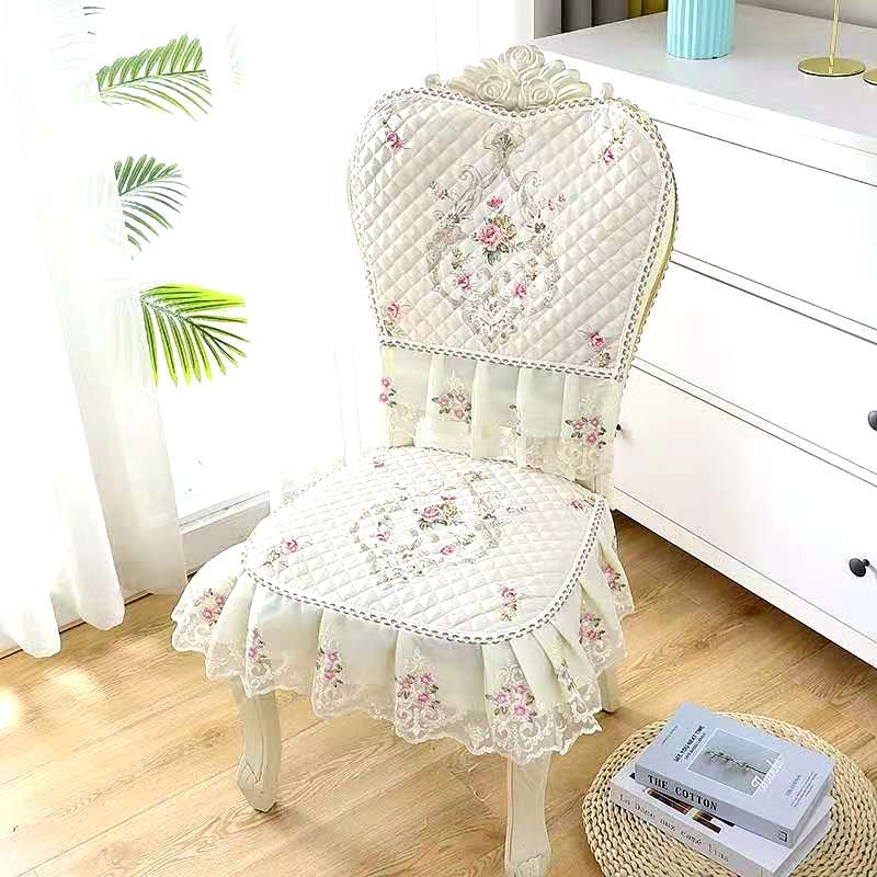 欧式椅子套罩餐桌布加厚四季通用凳子棉麻坐垫家用靠背罩椅套椅垫-图0