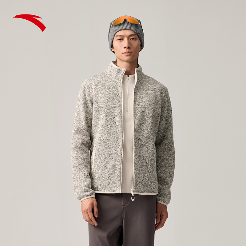 安踏火壳抓绒衣立领摇粒绒外套男冬季抗静电长袖户外防风加绒上衣,淘宝优惠券,粉丝福利购,淘宝优惠卷