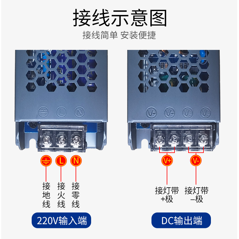 超薄长条LED灯箱电源24V低压12V线性灯带变压器220转直流开关电源 - 图2