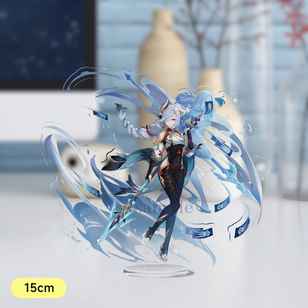 原神周边申鹤冷花幽露大立牌头像挂件双面夹层高清钥匙扣摆饰礼物