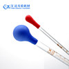 Glass graduated dropper with rubber tip dropper red rubber cap