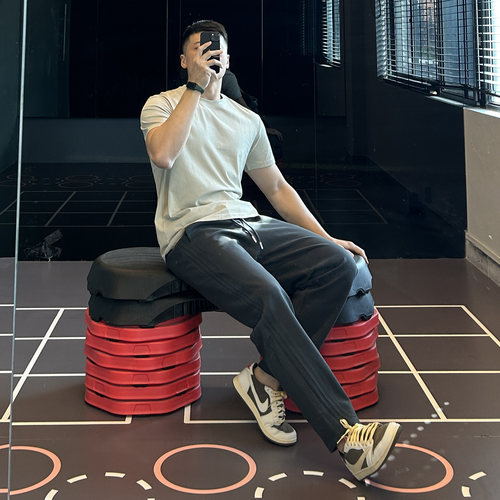 IRONTRAP新款训练镰刀卫裤松紧腰运动长裤男休闲通勤弯刀裤子春夏 - 图1