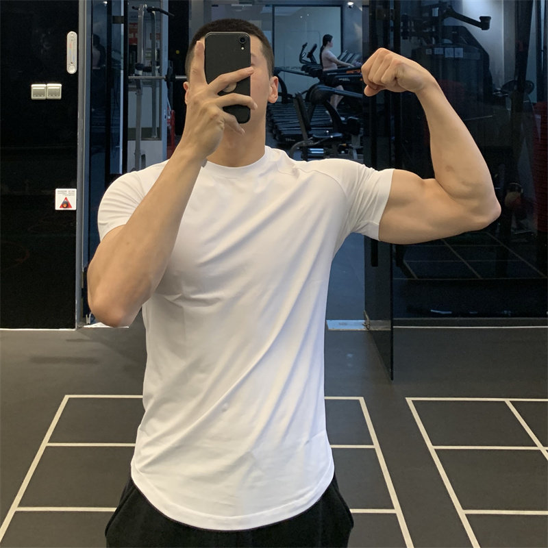 irontrap圆弧下摆男运动短袖t恤速干训练弹力纯色上衣健身衣服夏,淘宝优惠券,粉丝福利购,淘宝优惠卷
