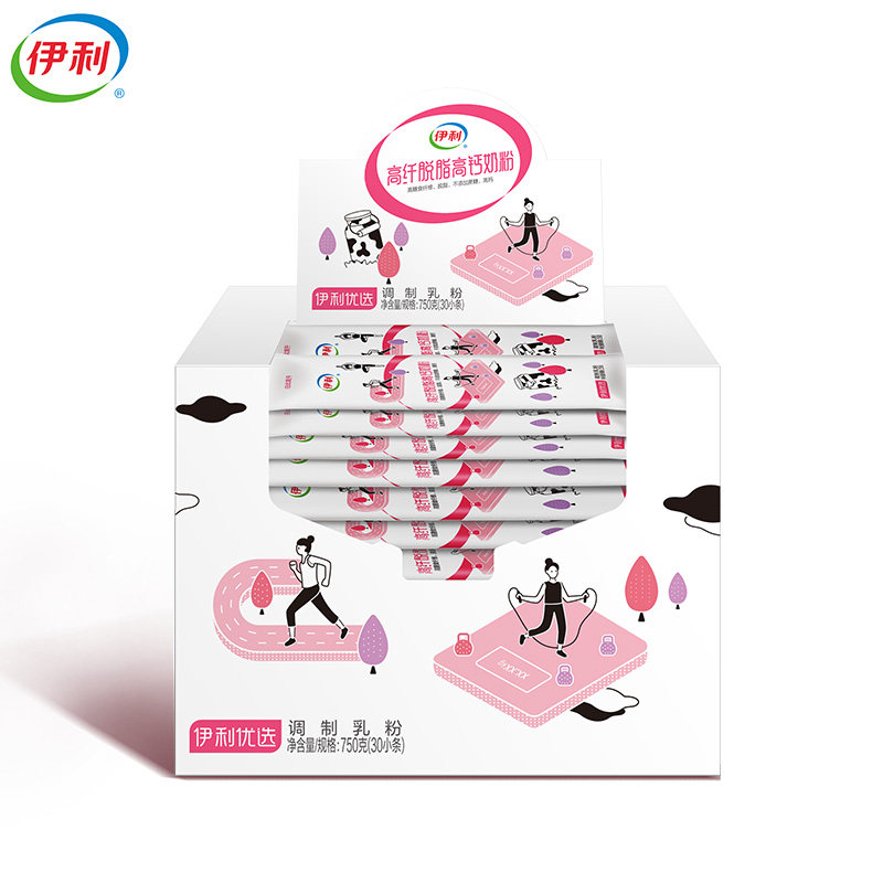 【新品】伊利女士脱脂奶粉高纤维健身 伊利奶粉女士奶粉