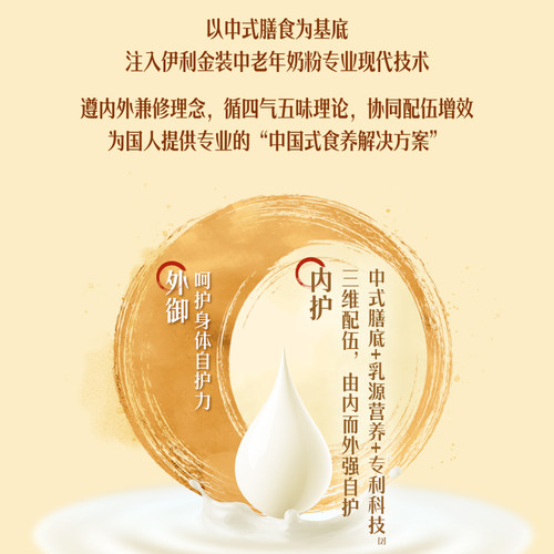 伊利同仁堂联名中老年金装奶粉乳铁蛋白益生菌高钙奶粉800g/罐 - 图1
