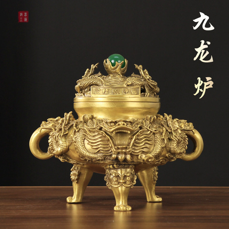 巨大な古銅製香炉 人物彫刻 3.7kg 【公式通販】