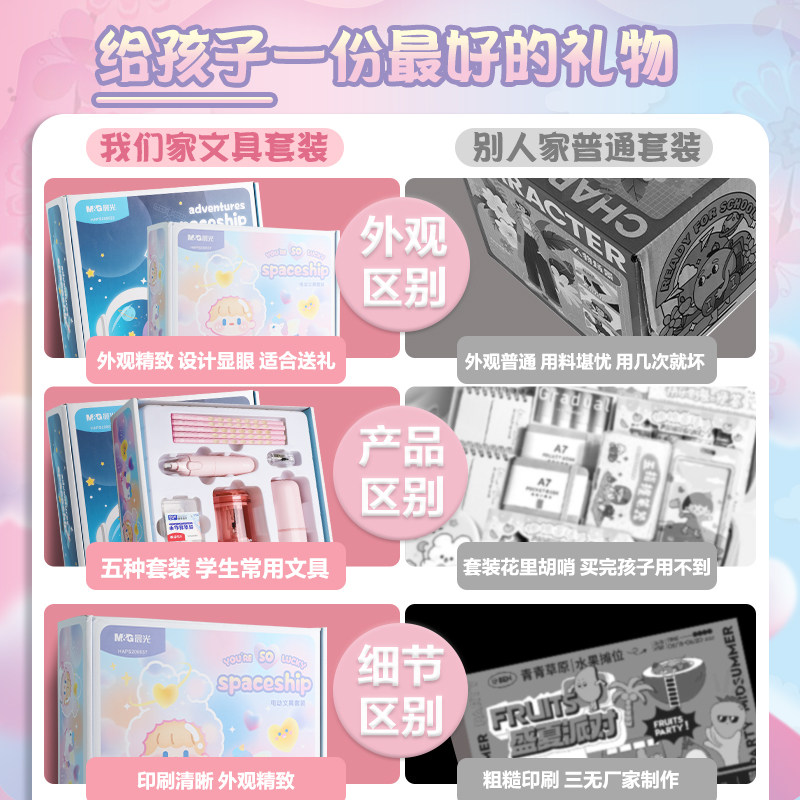 晨光宇航员文具套装电动学霸送礼盒 晨光文具文具套装/礼盒