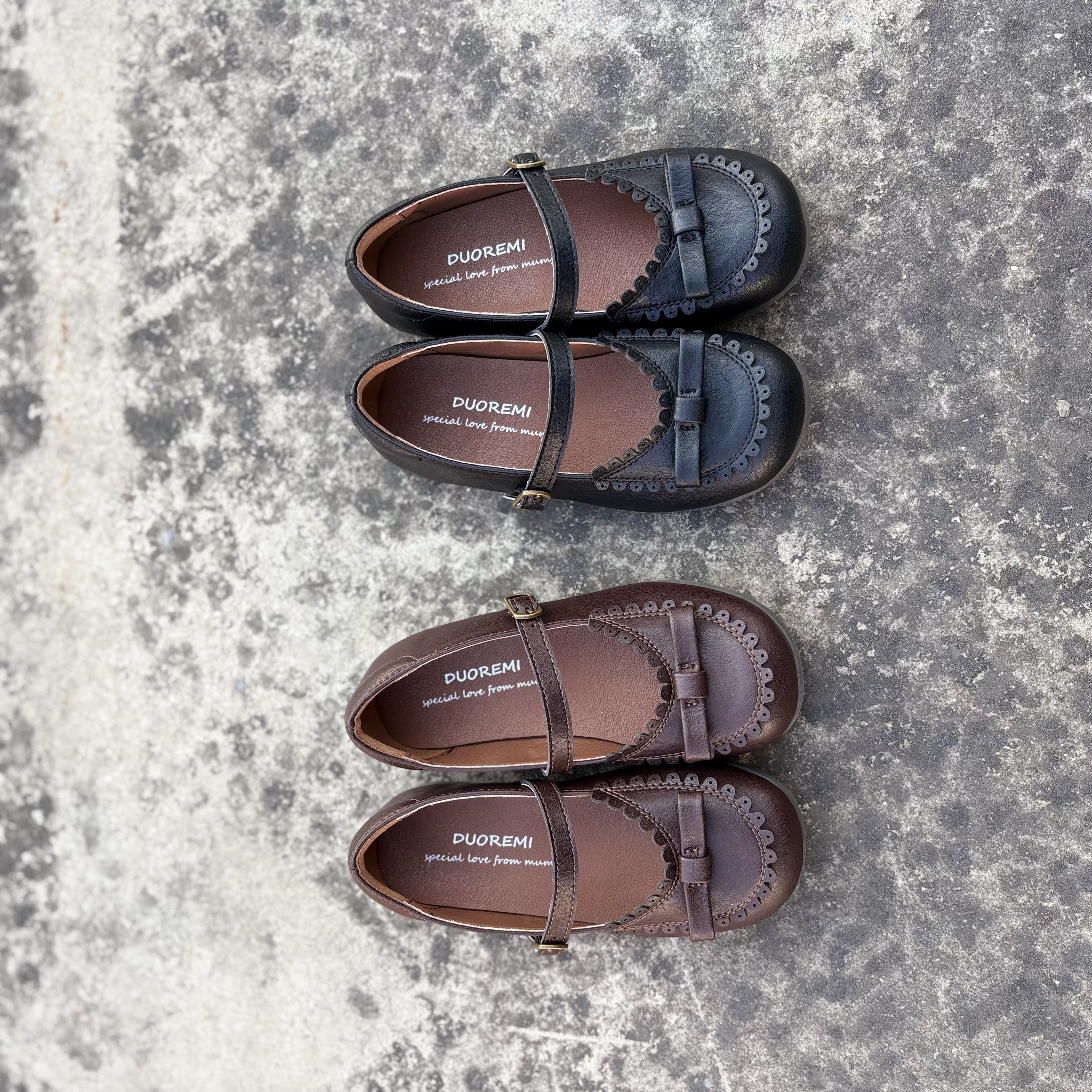 duoremi春季新款26ss04女童单鞋软底魔术贴牛皮蝴蝶玛丽珍公主鞋,淘宝优惠券,粉丝福利购,淘宝优惠卷