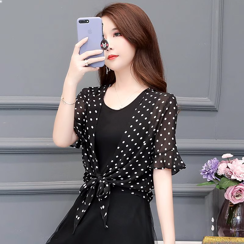  乾丝蕾丝衫/雪纺衫