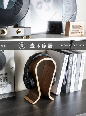 样板房客厅书房音乐主图复古唱片机耳机组合饰品摆件酒吧摄影饰品