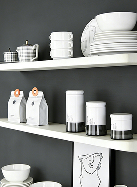 现代简约厨房陶瓷餐具软装摆件