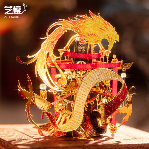 艺模喵之城芈月花木兰3D立体拼图金属拼装模型手工玩具礼物猫摆件 - 图2