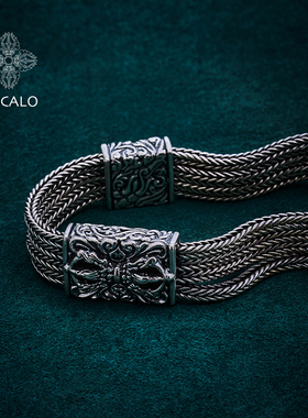 ZOCALO金刚杵系列人字手链950银