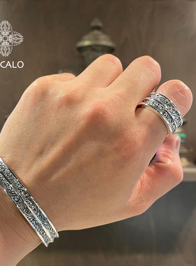 ZOCALO常青藤系列双圈手镯925银