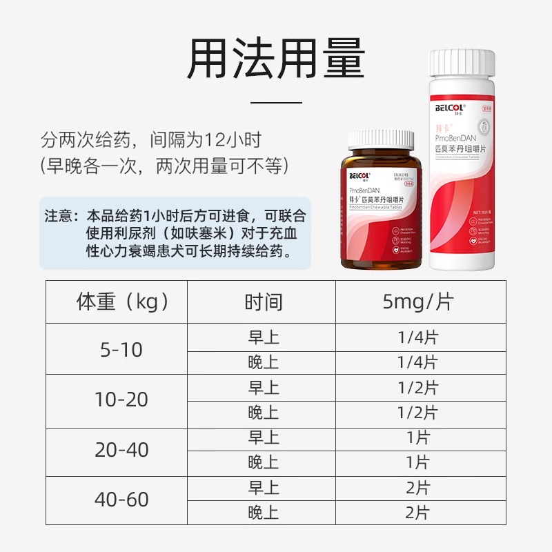 匹莫苯丹5mg狗狗心脏病药肺心康宠物心脏肥大心肌猫衰竭咳嗽气喘 - 图2