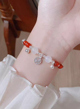 福牌铃铛手串ins新中式小众设计百搭温柔气质潮手链闺蜜女友