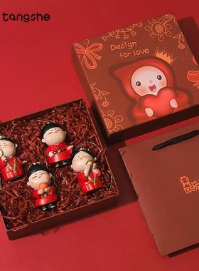 佳偶天成新婚礼物小摆件创意中式客厅卧室家居装饰品桌面摆设女生