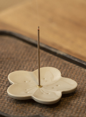 花碟线香插香炉香薰炉家用香托便携香座陶瓷家居摆件迷你香插