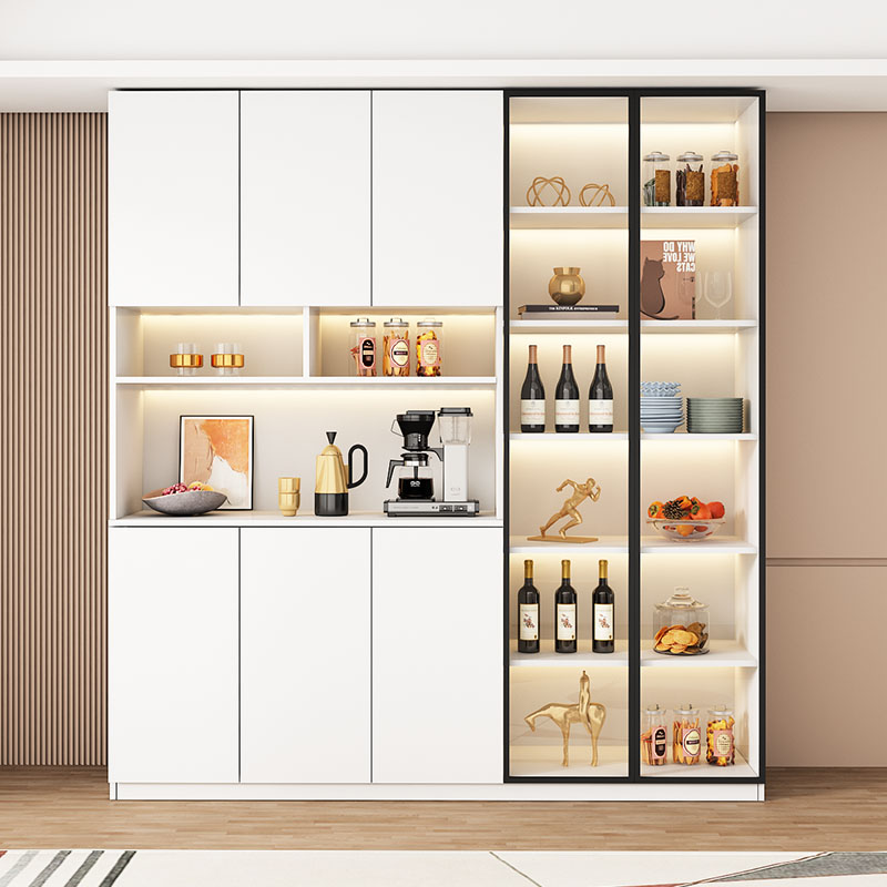 All solid wood sideboard new wine cabinet integrated storage cabinet