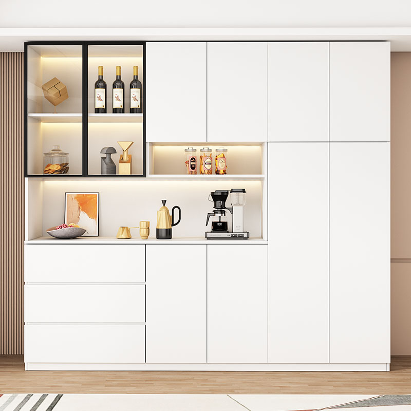All solid wood sideboard new wine cabinet integrated storage cabinet