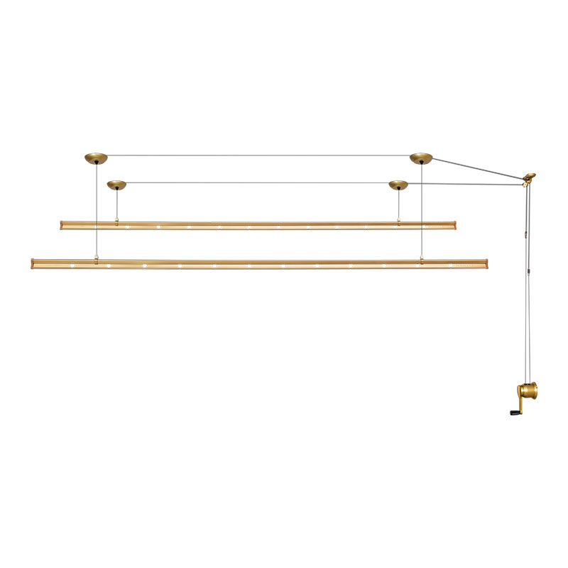 好太太手摇晾衣架阳台室内家用手动升降双杆挂衣架晒被架凉衣架