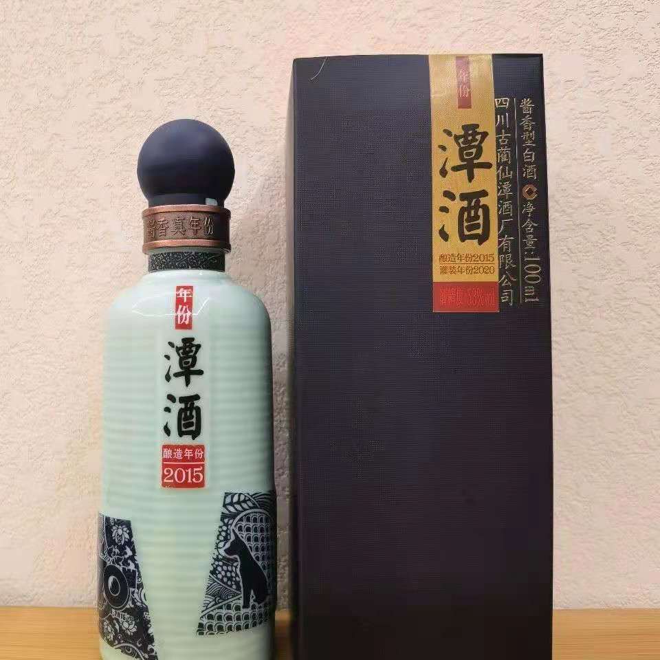 年份潭酒小酒版100ml3瓶一提盒装酱香白酒53度坤沙老酒2015年酿造 - 图0