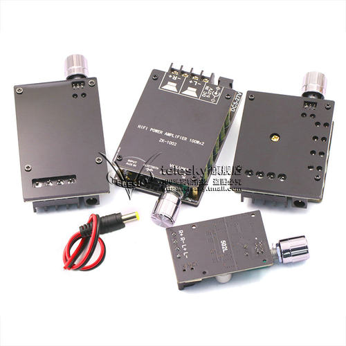迷你版50W100WX2蓝牙立体声5.0数字功放板旋钮调节音量502L 1002L - 图3