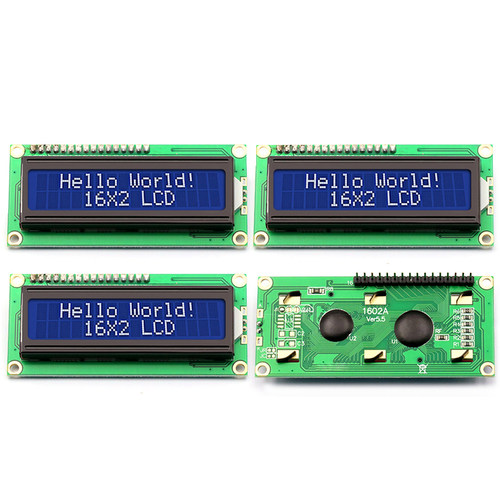 LCD1602 蓝屏带背光 1602A-5v蓝底白字显示屏 LCD显示屏 带排针 - 图0