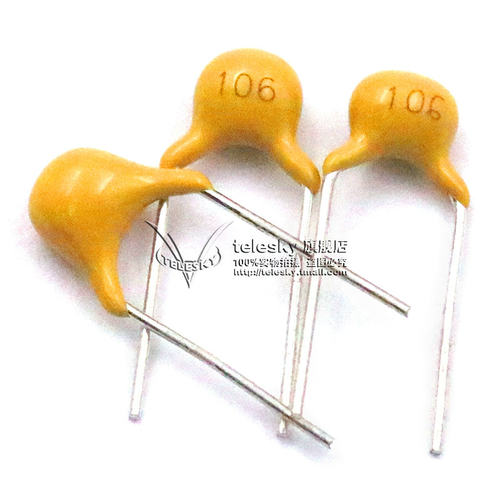 独石电容 10UF 106 106M 50V 20% 脚距5.08mm 电容器（5个） - 图3
