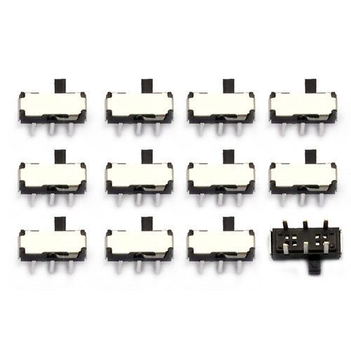 【TELESKY】拨动开关MSK-22D18(2P2T)六脚卧式二挡柄高2MM(5个) - 图0