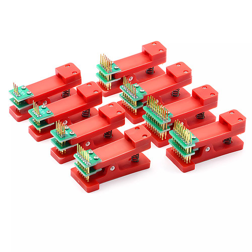 测试架PCB夹子治具夹具探针下载程序编程烧录弹簧针2.54间距3~10P - 图0