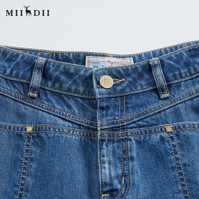 谜底莱赛尔牛仔直筒裤女2024夏季新品复古高腰亲肤长裤242MK0602,淘宝优惠券,粉丝福利购,淘宝优惠卷