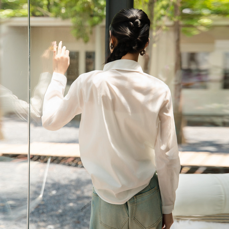 谜底花色衬衫长袖女士2025秋季新款复古风拼接修身衬衣257MC7788,淘宝优惠券,粉丝福利购,淘宝优惠卷