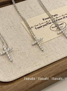 ＜花火商店＞至上系列 - 辣妹入夏必戴!!满钻锆石十字架925银项链