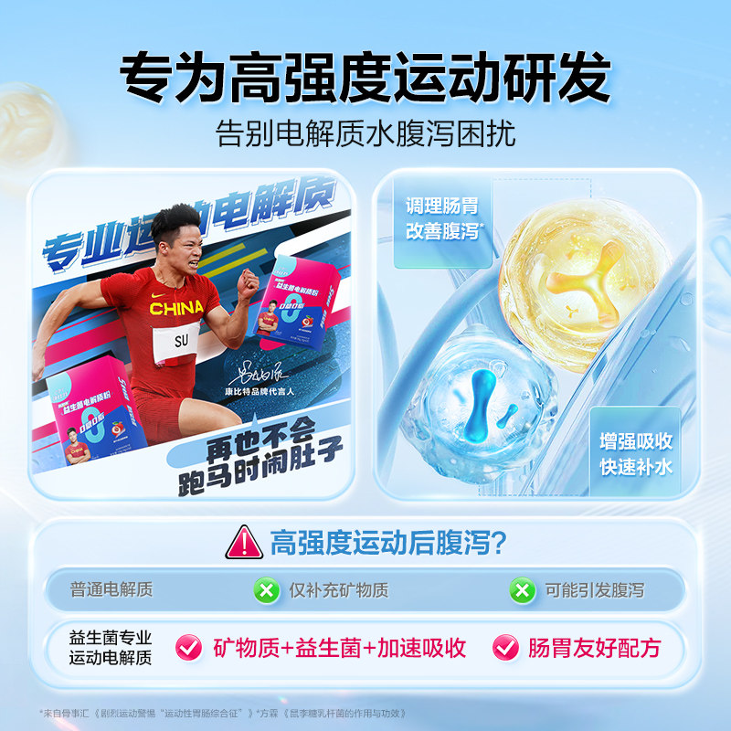 康比特电解质水冲剂粉益生菌能量粉马拉松跑步骑行能量胶运动饮料