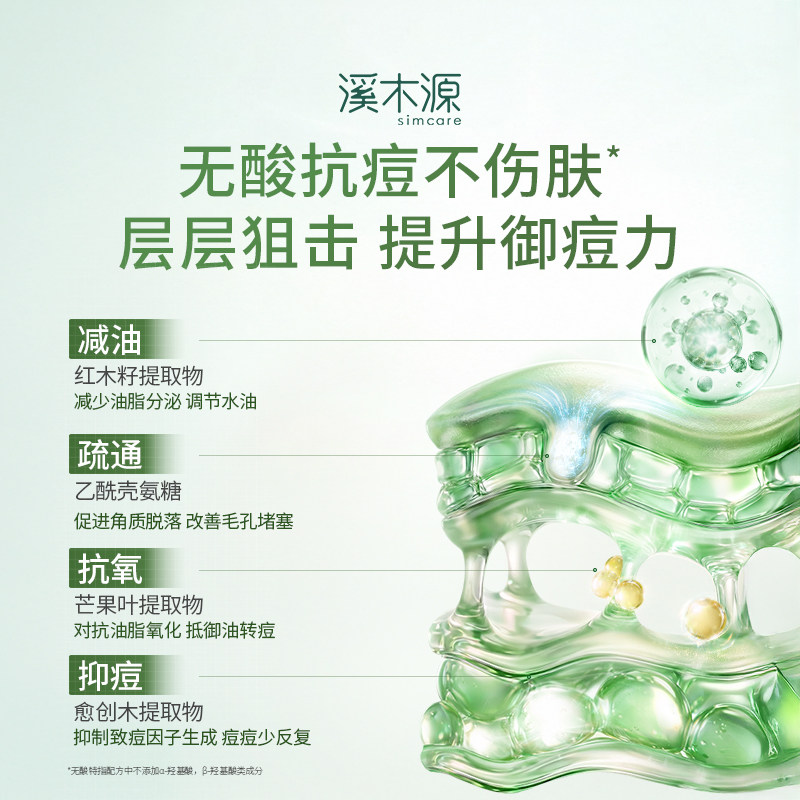 【王源同款】溪木源愈创木抗痘水乳套装油痘敏感肌控油修护补水