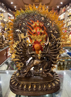 笨教五大本尊像佛像纯铜藏式