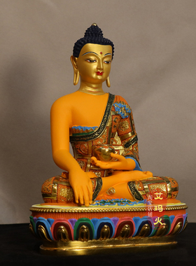 释迦牟尼佛像彩绘235710寸可选