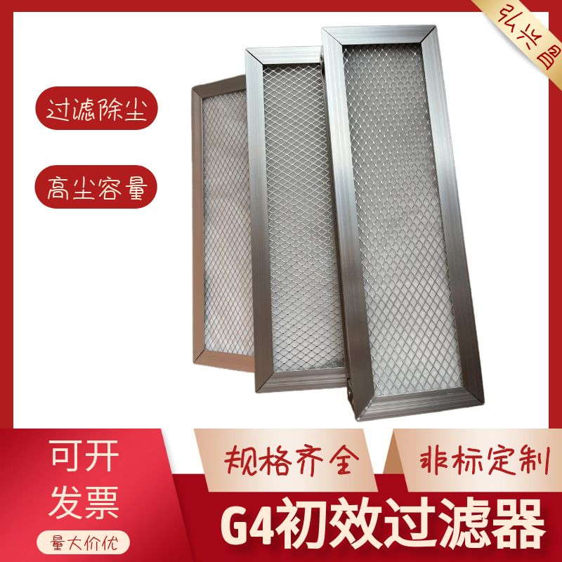G4过滤网初效板式过滤器除尘过滤网镀锌框折叠式初效空气过滤网 - 图0