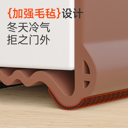 门缝门底密封条隔音超静音神器卧室房门挡板门贴吸音棉缝隙填补条 - 图1
