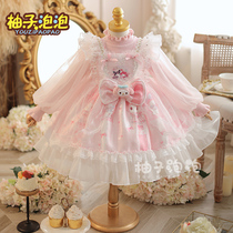 Children Clothing Beauty Letti Dress Girl Loretta Princess Dress Little Girl Sweater Dress Thickened Autumn Winter One-piece Dress