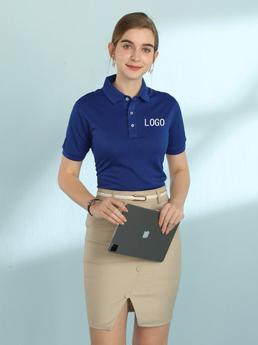 翻领丝短袖poo衫衫定l制logo广告t衫冰纤维定做文化工作团恤队服 - 图0