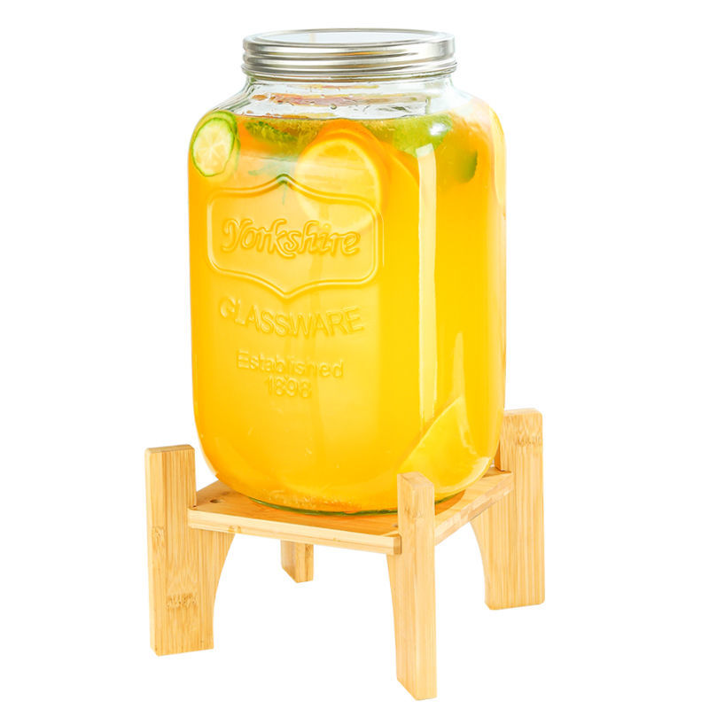 Glass cold water bucket, mixing bucket, soaking wine bottle, homemade beverage, fruit tea bucket, juice can, beer internet celebrity Coke bucket container