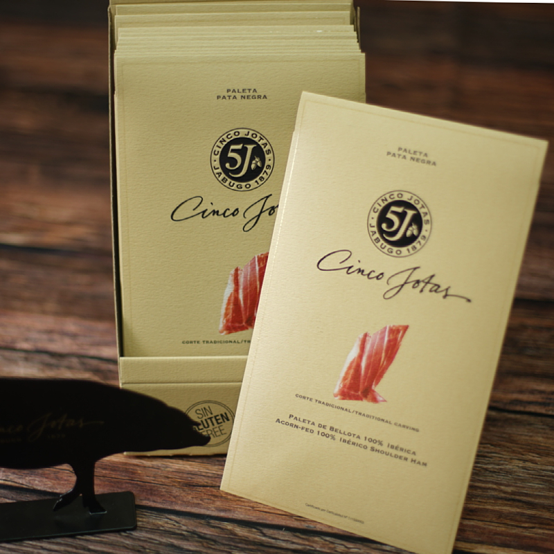 【5J火腿原装切片】西班牙伊比利亚黑猪橡果饲养后腿即食黑标火腿 - 图1